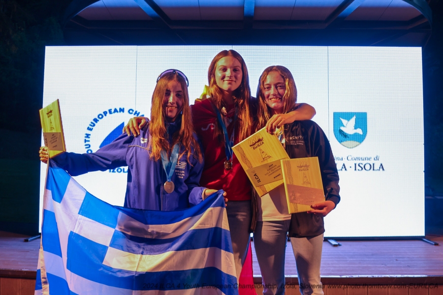 Δύο Αργυρά Μετάλλια για τους Έλληνες Ιστιοπλόους στο Ευρωπαϊκό Πρωτάθλημα Ilca 4 Νεότητας