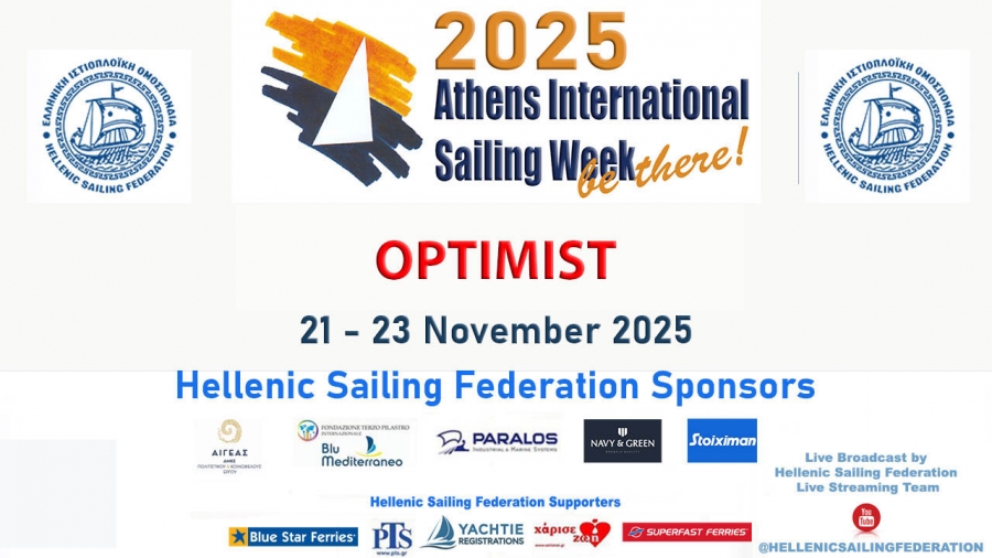 LIVESTREAMING Optimist – Athens International Sailing Week 2025