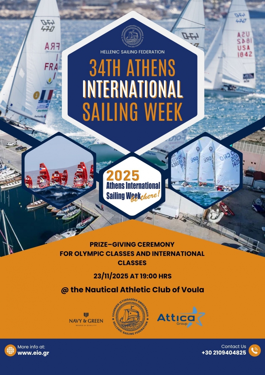 Τελετή Απονομής Βραβείων – 34th Athens International Sailing Week